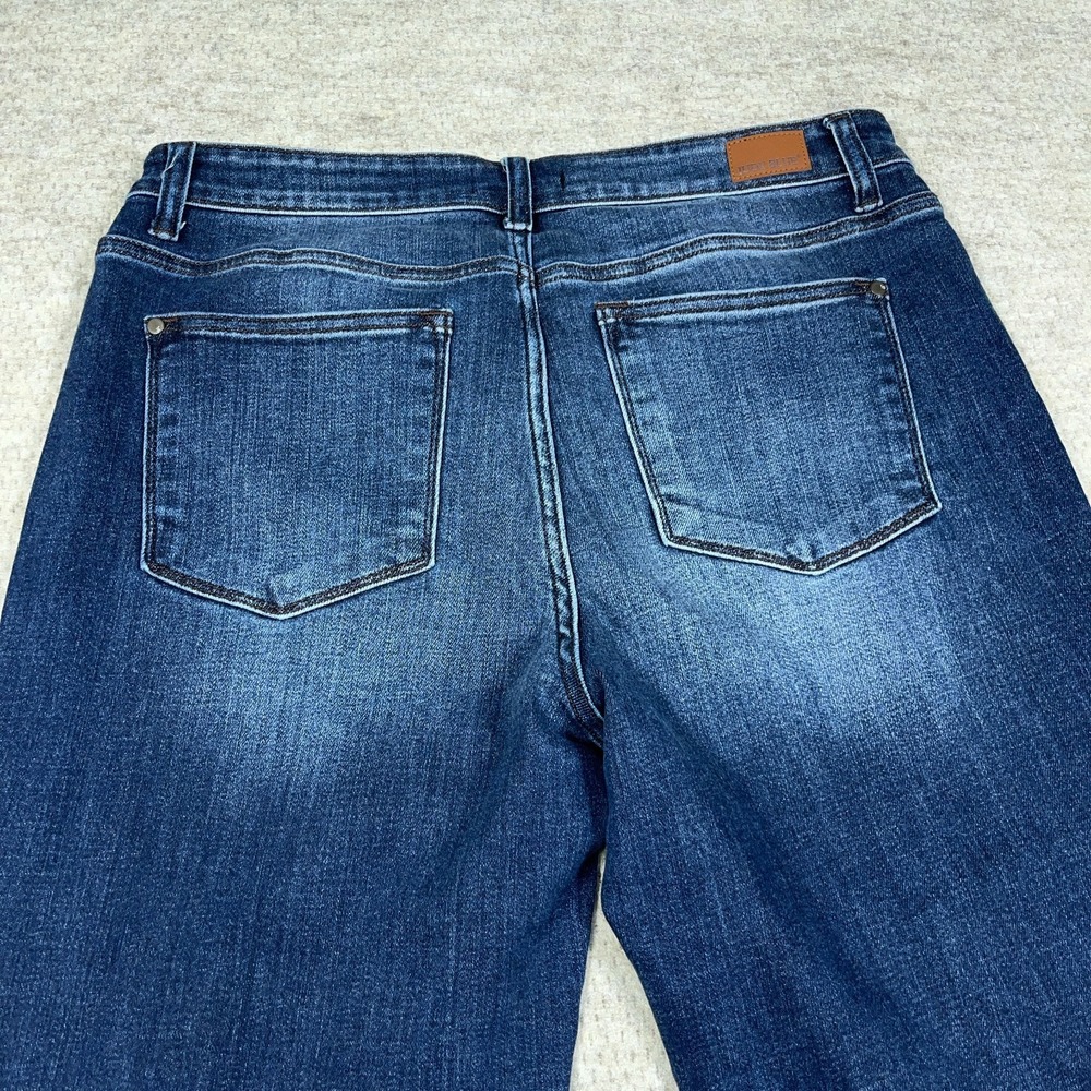 Judy Blue Jeans Women‎ 15 32 Slim Fit Straight Leg Dark Wash High Rise Faded - Picture 5 of 13
